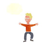 cartoon man panicking with speech bubble N57