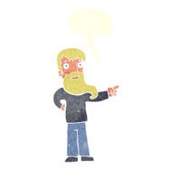 cartoon man with beard pointing speech bubble N10