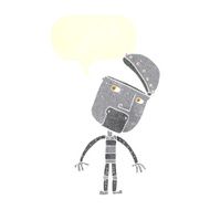 cartoon robot with speech bubble N187