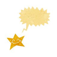 cartoon star character with speech bubble N10