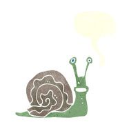 cartoon snail with speech bubble N36