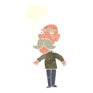 cartoon angry old man with speech bubble N135