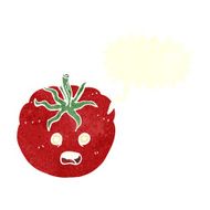 cartoon tomato with speech bubble N40