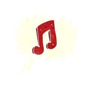 cartoon musical note with speech bubble N2