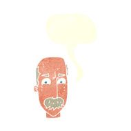 cartoon annnoyed old man with speech bubble N10