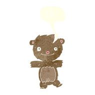 cartoon teddy bear with speech bubble N89