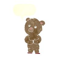 cartoon teddy bear with speech bubble N90