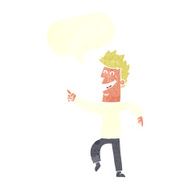 cartoon man pointing and laughing with speech bubble N27