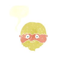 cartoon bearded man with speech bubble N44