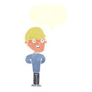 cartoon happy man with speech bubble N440