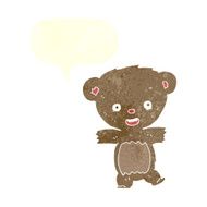 cartoon teddy bear with speech bubble N91