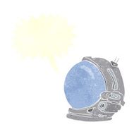 cartoon astronaut helmet with speech bubble N29