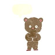 cartoon teddy bear with speech bubble N92