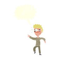 cartoon man with popping out eyes speech bubble N27