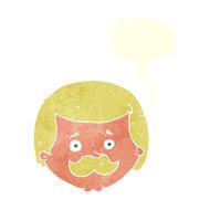 cartoon man with mustache speech bubble N84