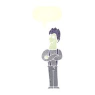 cartoon happy vampire with speech bubble N38