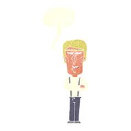cartoon angry man with speech bubble N81