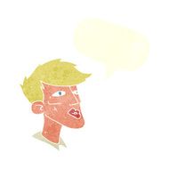 cartoon male model guy with speech bubble N10