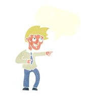 cartoon funny office man pointing with speech bubble N9