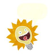 cartoon lightbulb with speech bubble N2