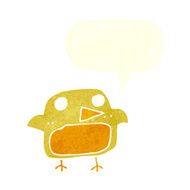 cartoon bird with speech bubble N268