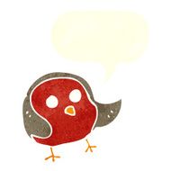 cartoon robin with speech bubble N31