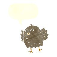 cartoon bird with speech bubble N270
