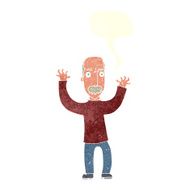 cartoon angry dad with speech bubble N10