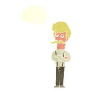 cartoon man with mustache speech bubble N85