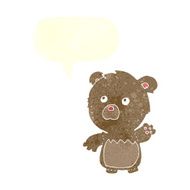 cartoon teddy bear with speech bubble N93
