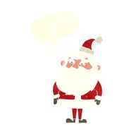 cartoon santa claus with speech bubble N192