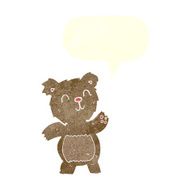 cartoon teddy bear with speech bubble N94