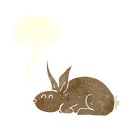 cartoon rabbit with speech bubble N88