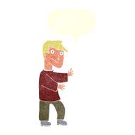 cartoon happy man with speech bubble N448