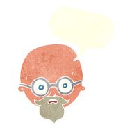 cartoon shocked man with beard speech bubble N19