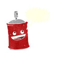 cartoon spray can with speech bubble N12