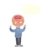 cartoon genius with speech bubble N10