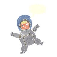 cartoon astronaut with speech bubble N121