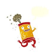 cartoon crazy soda can with speech bubble N10