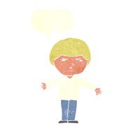 cartoon annoyed man with speech bubble N76