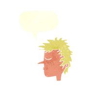 cartoon male face with speech bubble N19