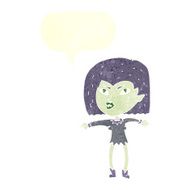 cartoon vampire girl with speech bubble N222