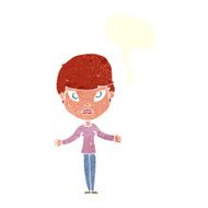 cartoon woman shrugging shoulders with speech bubble N484