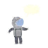 cartoon astronaut with speech bubble N122