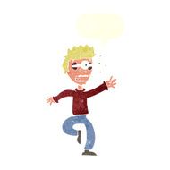 cartoon terrified man with eyes popping out speech bubble N10