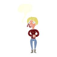 cartoon woman with snake tongue speech bubble N15