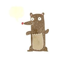 funny cartoon bear with speech bubble N37