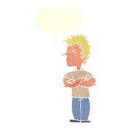 cartoon man refusing to listen with speech bubble N8