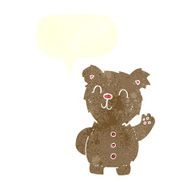 cartoon teddy bear with speech bubble N96