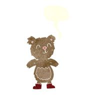 cartoon teddy bear with speech bubble N97